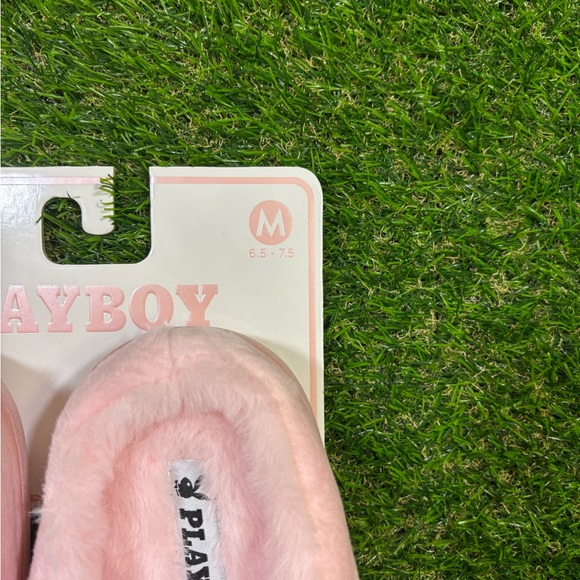 Playboy Pink Plush Slippers - Picture 3 of 3